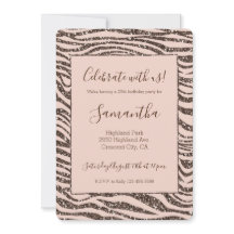 Roze Perzik Chocolade Bruine Zebraprint Glitters