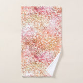 Roze perzik eenhoorn glitter bad handdoek (Handdoek)