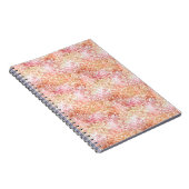 Roze perzik eenhoorn glitter notitieboek (Rechterzijde)