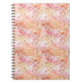 Roze perzik eenhoorn glitter notitieboek (Voorkant)