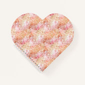 Roze perzik eenhoorn glitter notitieboek (Voorkant)