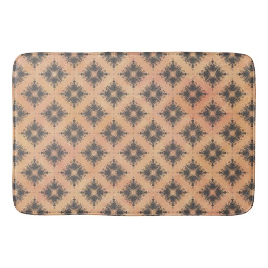 Roze, Perzik en Bronze Diamond Burst Pattern Badmat (Voorkant)