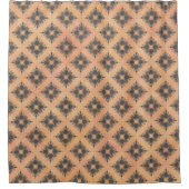 Roze, Perzik en Bronze Diamond Burst Pattern Douchegordijn (Voorkant)