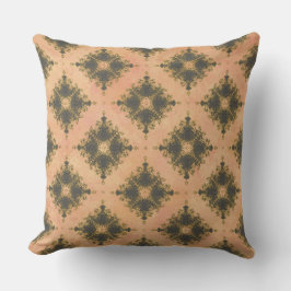 Roze, Perzik en Bronze Diamond Burst Pattern Kussen