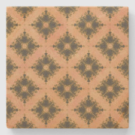 Roze, Perzik en Bronze Diamond Burst Pattern Stenen Onderzetter