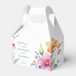 Roze Perzik Gele Bloesems Bedankdoosjes
