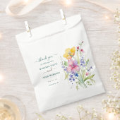 Roze Perzik Gele Bloesems Bedankzakje (Geknipt)