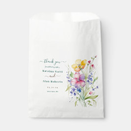 Roze Perzik Gele Bloesems Bedankzakje