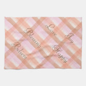 Roze & perzik geruite handdoek (Horizontaal)