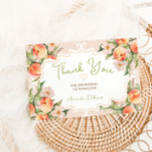 Roze perzik met bloemen Baby shower Boek Aanvraag Bedankkaart