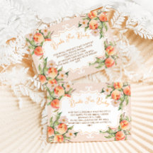Roze Perzik met Bloemen Baby Shower Boek Verzoek