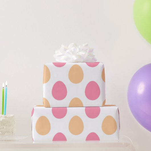 Roze Perzik Paas Eieren Inpakpapier (Feestgeschenken)