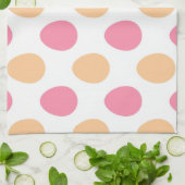 Roze Perzik Paas Eieren Patroon Theedoek (Gevouwen)