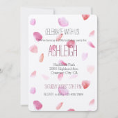 Roze Perzik Roos Petals Waterverf verjaardag Kaart (Voorkant)