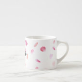 Roze Perzik Rozenblaadjes Bloemig Espresso Kop (Rechts)