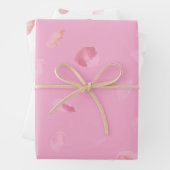 Roze Perzik Rozenblaadjes Bloemige Bruidsfeest Inpakpapier Vel (In situ)