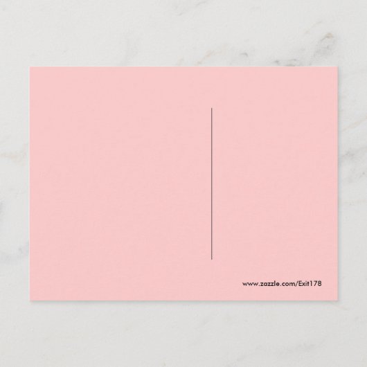 Roze Perzik Spiraal Abstract Hart Lege Achterkant Briefkaart (Achterkant)