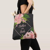 Roze & Perzik Tropische Bloem Moeder van de Bruid Tote Bag (Dichtbij)