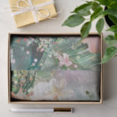 Roze Perzik Tropische Hibiscus Bloemen Verjaardag Tissuepapier (Geschenk)