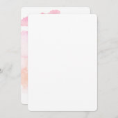  roze perzik Waterverf Baby shower Kaart (Voorkant / Achterkant)