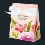 Roze Perzik Waterverf Bloemachtige Trouwfeest Bedankdoosjes<br><div class="desc">Liefde & Dank. Roze Perzik Rood Romantische Waterverf Bloemschildering Persoonlijke Trouwcadeau Dozen. Bijpassende Trouw Uitnodigingen,  Bewaar de Datum Kaarten,  Bruidsmeisje te Worden Verzoek Kaarten,  Dank Kaarten,  Trouwgunsten en Cadeaus beschikbaar in de Bloem Ontwerp Categorie van onze Winkel.</div>