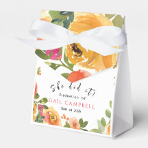 Roze & perzik waterverf bloemig