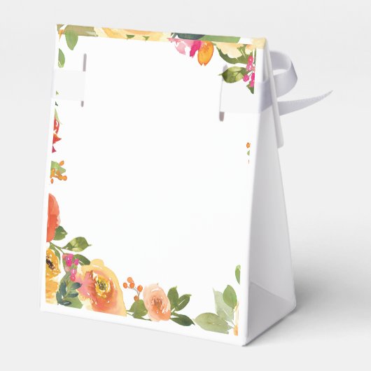 Roze & perzik waterverf bloemig bedankdoosjes (Achterkant)