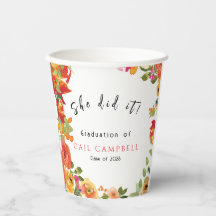 Roze & perzik waterverf bloemig