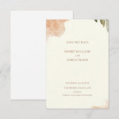 Roze Perzik Waterverf Schotse Trouw Save The Date (Voorkant / Achterkant)