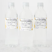 Roze Perzik Wilde Bloemen Bruiloft Waterfles Label Etiket (Flessen)