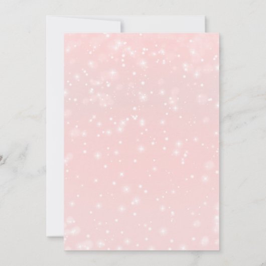 Roze Perzik Zilver Glitter Sparkle Dress Sweet 16 Kaart (Achterkant)