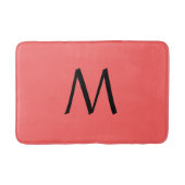 Roze Perzik Zwart Monogram Badmat (Voorkant)