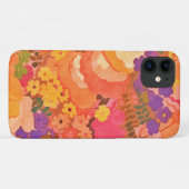 -roze perzikbloemen Botanische Waterverf Case-Mate iPhone Case (Achterkant (horizontaal))