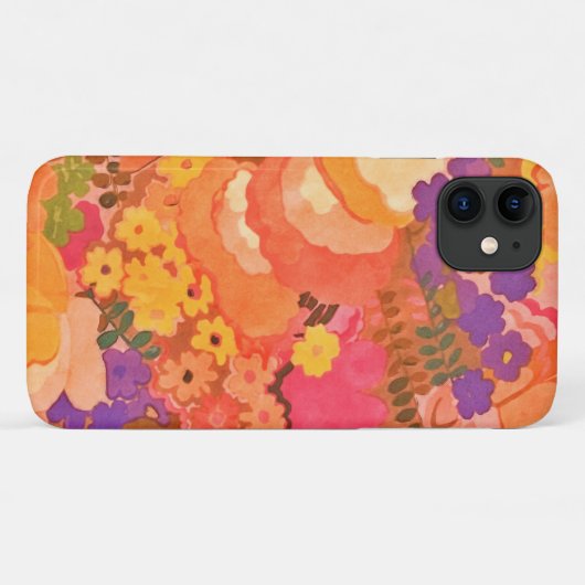 -roze perzikbloemen Botanische Waterverf Case-Mate iPhone Case (Achterkant (horizontaal))