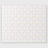  roze perzikbloemen cadeaupapier (Vlak)