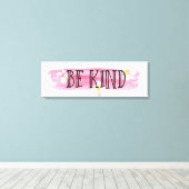 roze perzikbloemen zijn vriendelijk canvas afdruk (Insitu (Houten vloer))