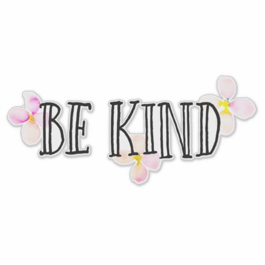  roze perzikbloemen zijn vriendelijk sticker (Voorkant)