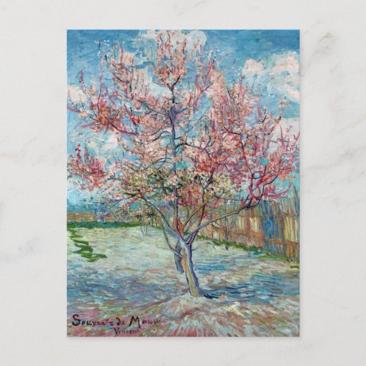 Roze perzikbomen Vincent van Gogh Briefkaart (Voorkant)