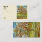 Roze Perzikboom in Bloei door Vincent van Gogh Visitekaartje (Voorkant / Achterkant)