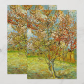 Roze Perzikboom in Blossom door Vincent van Gogh (Voorkant / Achterkant)