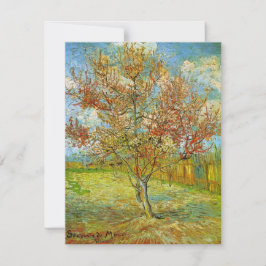 Roze Perzikboom in Blossom door Vincent van Gogh