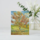 Roze Perzikboom in Blossom door Vincent van Gogh Briefkaart (Staand voorkant)
