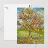 Roze Perzikboom in Blossom door Vincent van Gogh Briefkaart (Voorkant / Achterkant)