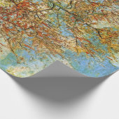 Roze Perzikboom in Blossom door Vincent van Gogh Cadeaupapier (Hoek)