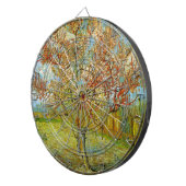 Roze Perzikboom in Blossom door Vincent van Gogh Dartbord (Voorkant Rechts)