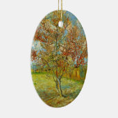 Roze Perzikboom in Blossom door Vincent van Gogh Keramisch Ornament (Rechts)