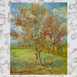 Roze Perzikboom in Blossom door Vincent van Gogh Legpuzzel