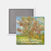 Roze Perzikboom in Blossom door Vincent van Gogh Magneet (Voorkant / Achterkant)