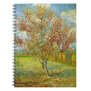 Roze Perzikboom in Blossom door Vincent van Gogh Notitieboek