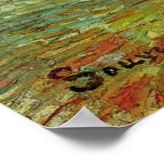 Roze Perzikboom in Blossom door Vincent van Gogh Poster (Hoek)